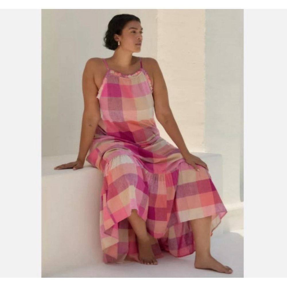 Anthropologie The Malika Printed Dress: Picnic Edition NWT SZ 1X - Picture 3 of 16